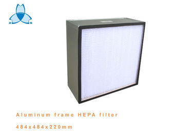 Filter van de de Plooihepa Lucht van het aluminiumkader de Diepe voor Schone Zaal, Efficiency 99,99%