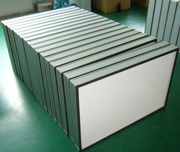 Geanodiseerde Mini de Plooihepa Filter van het Aluminiumkader voor Schone Zaal/HVAC-Toepassingen 0
